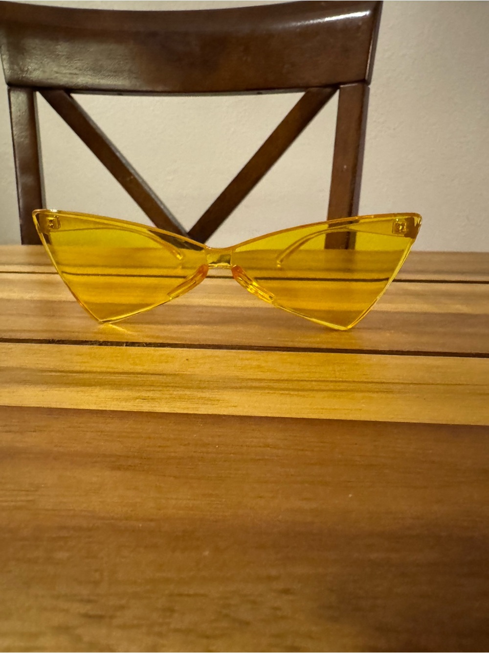 Yellow Cat-Eye Costume Glasses - Women Accessories